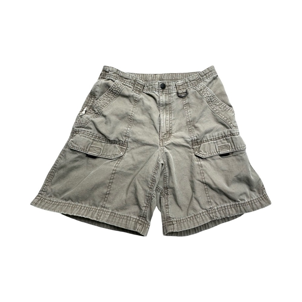 Wrangler Cargo Shorts Mens 30 Green Authentic Issue Canvas Utility Hiking Rugged
